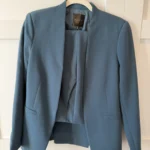 Featured thumbnail for Ensemble tailleur Dynamite bleu-vert (blazer + pantalon taille haute)