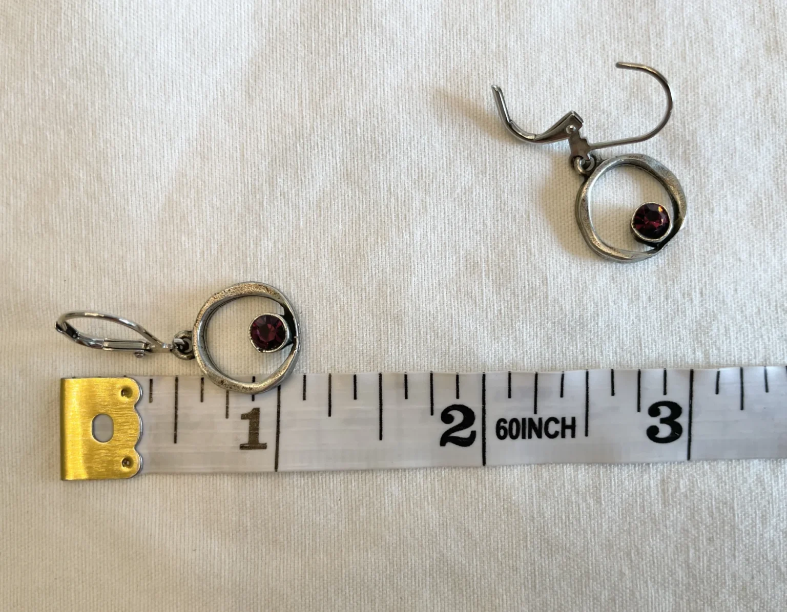 Image for Boucles d'oreilles en argent avec pierres mauves