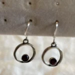 Thumbnail for Boucles d'oreilles en argent avec pierres mauves