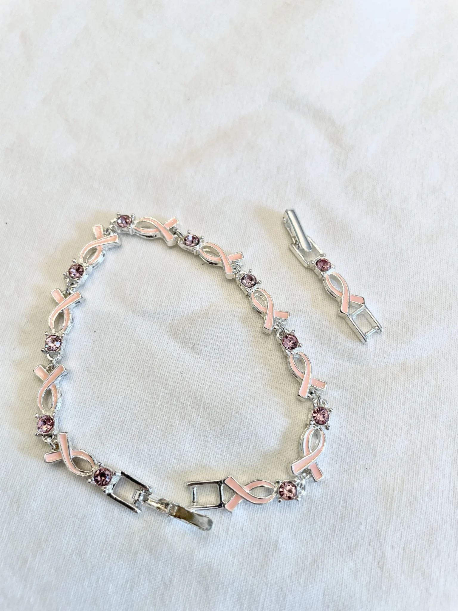 Image for Bracelet rubans roses avec extension