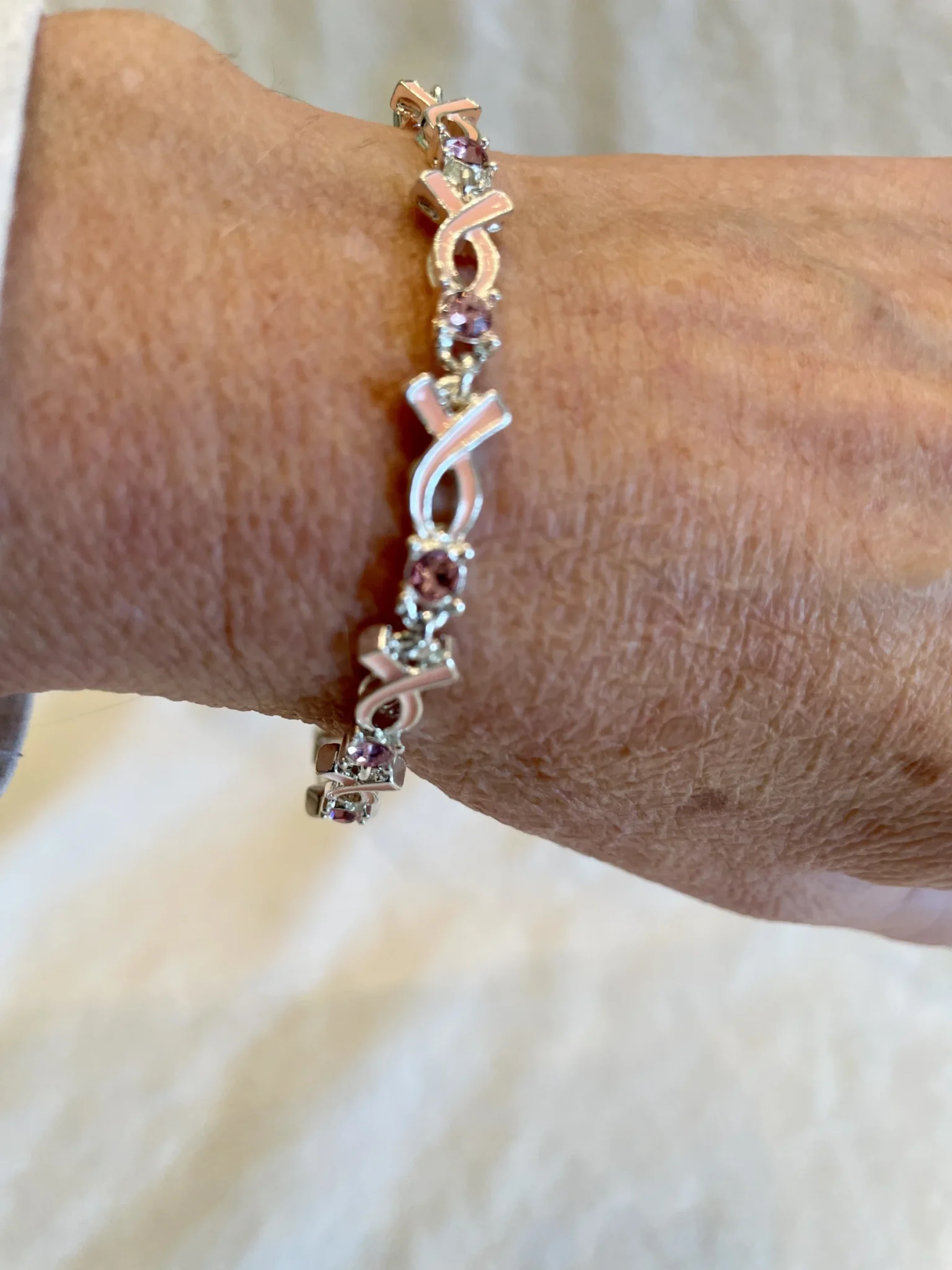 Image for Bracelet rubans roses avec extension