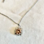 Featured thumbnail for Pendentif argent avec pierre de couleur pêche