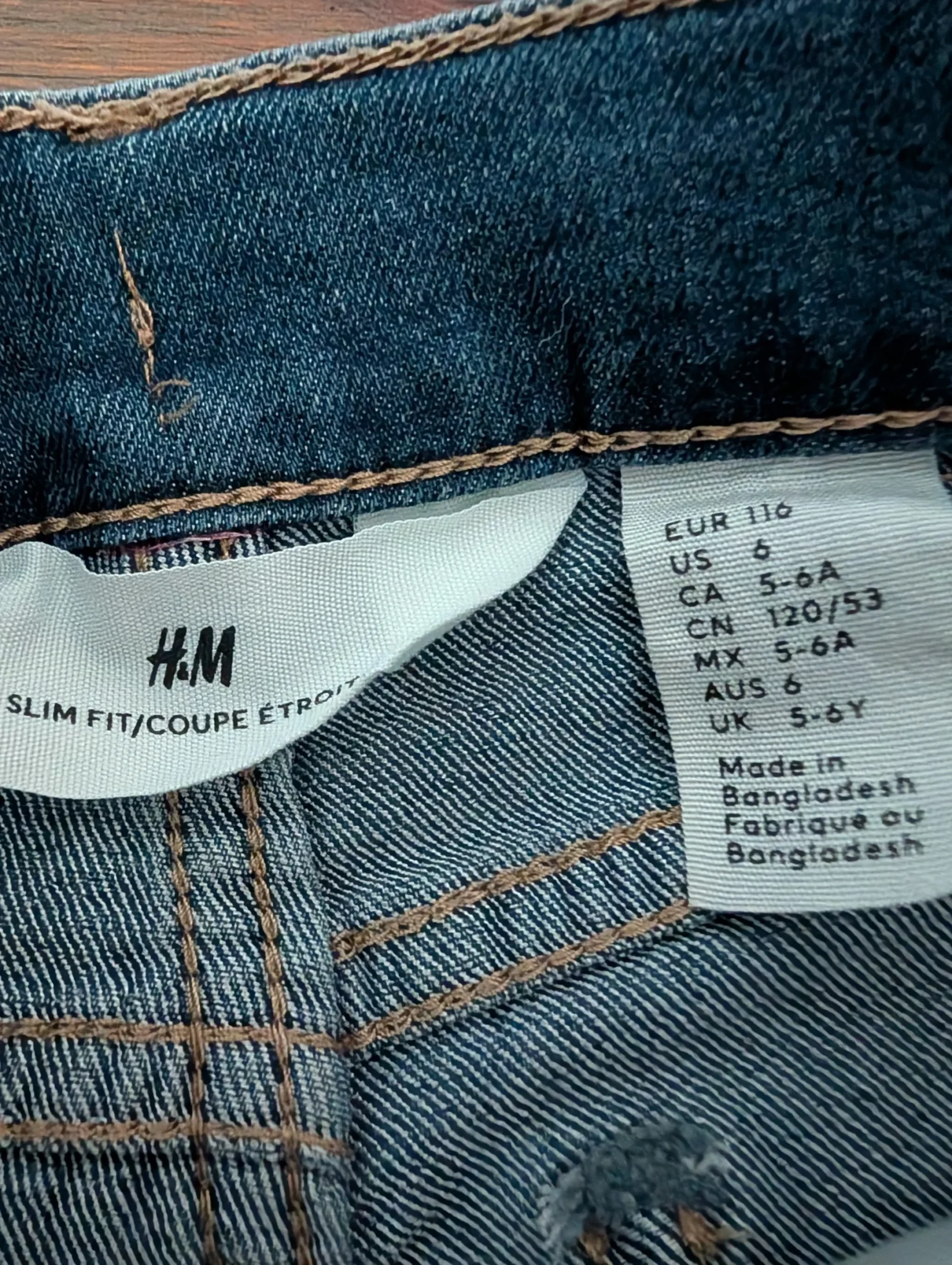 Image for Jeans HM 6 ans