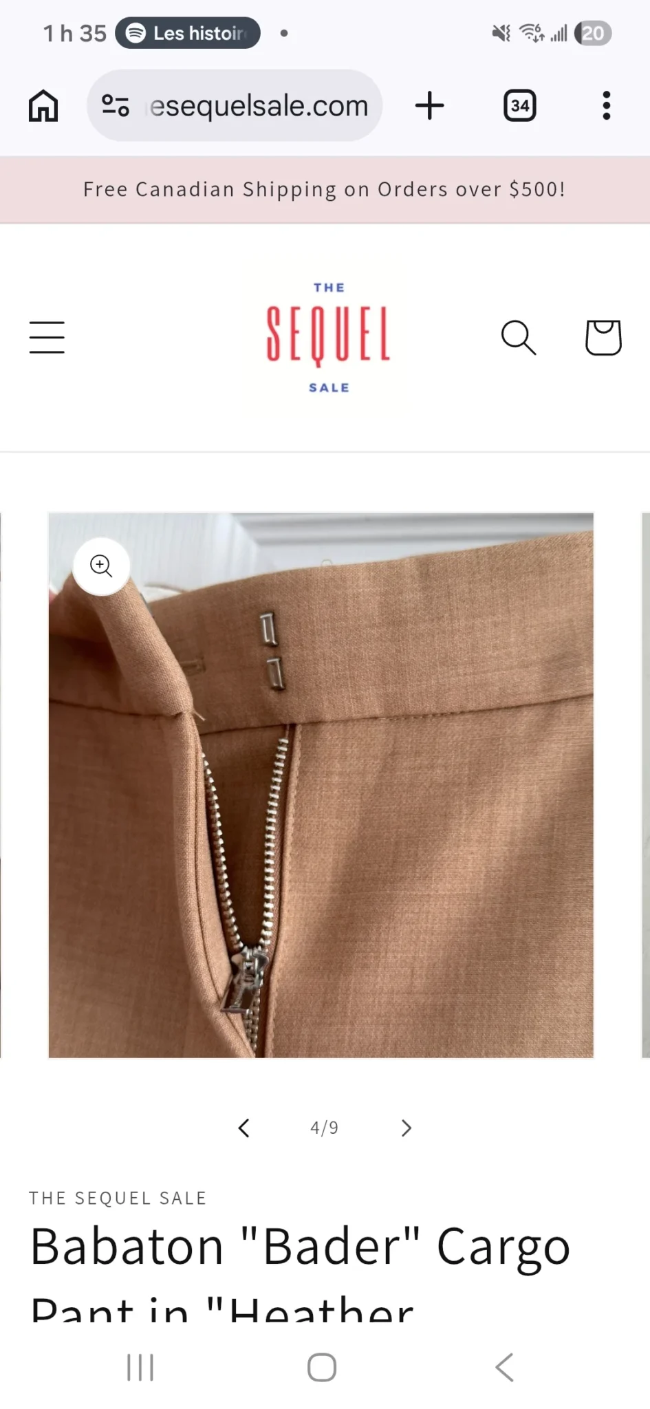 Image for New Aritzia "Bader" trousers