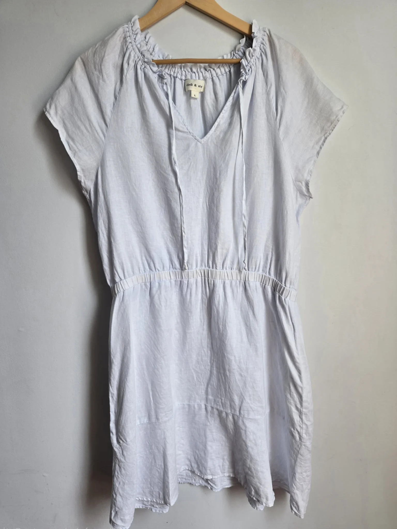Featured image for Light blue linen dress in Cloth & Stone linen