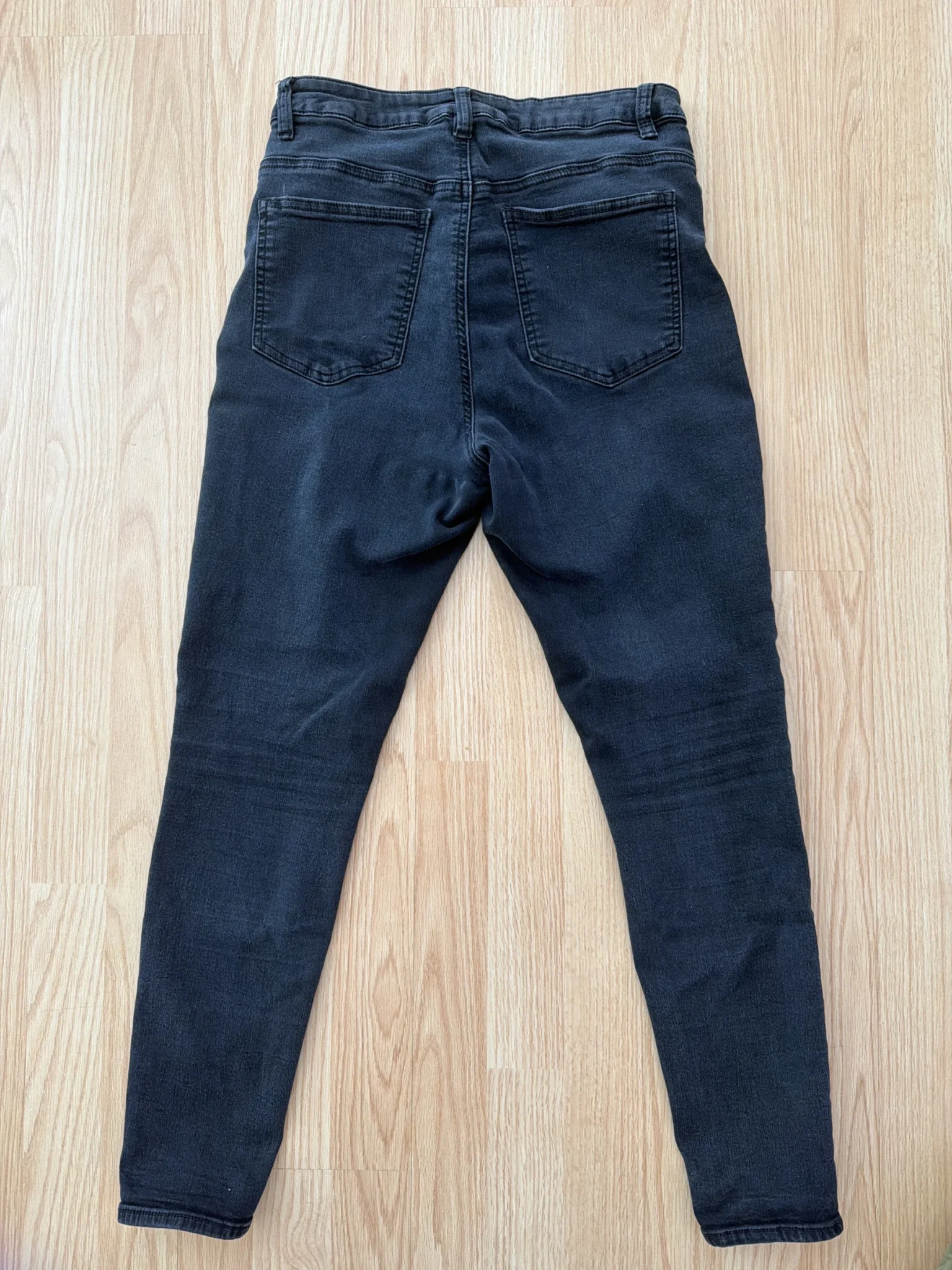 Image for Black high-waisted skinny jeans