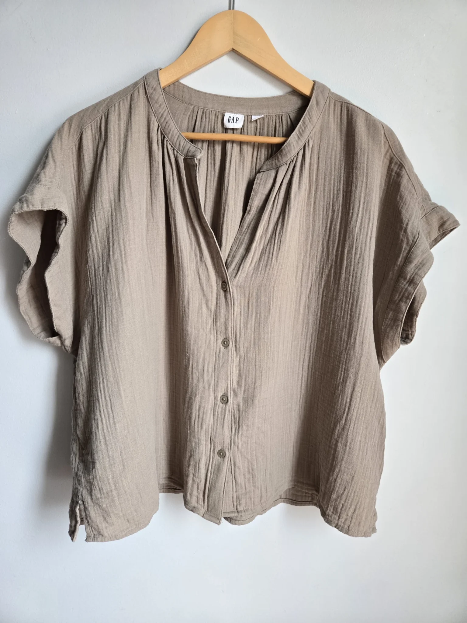 Featured image for Taupe - beige cotton top GAP