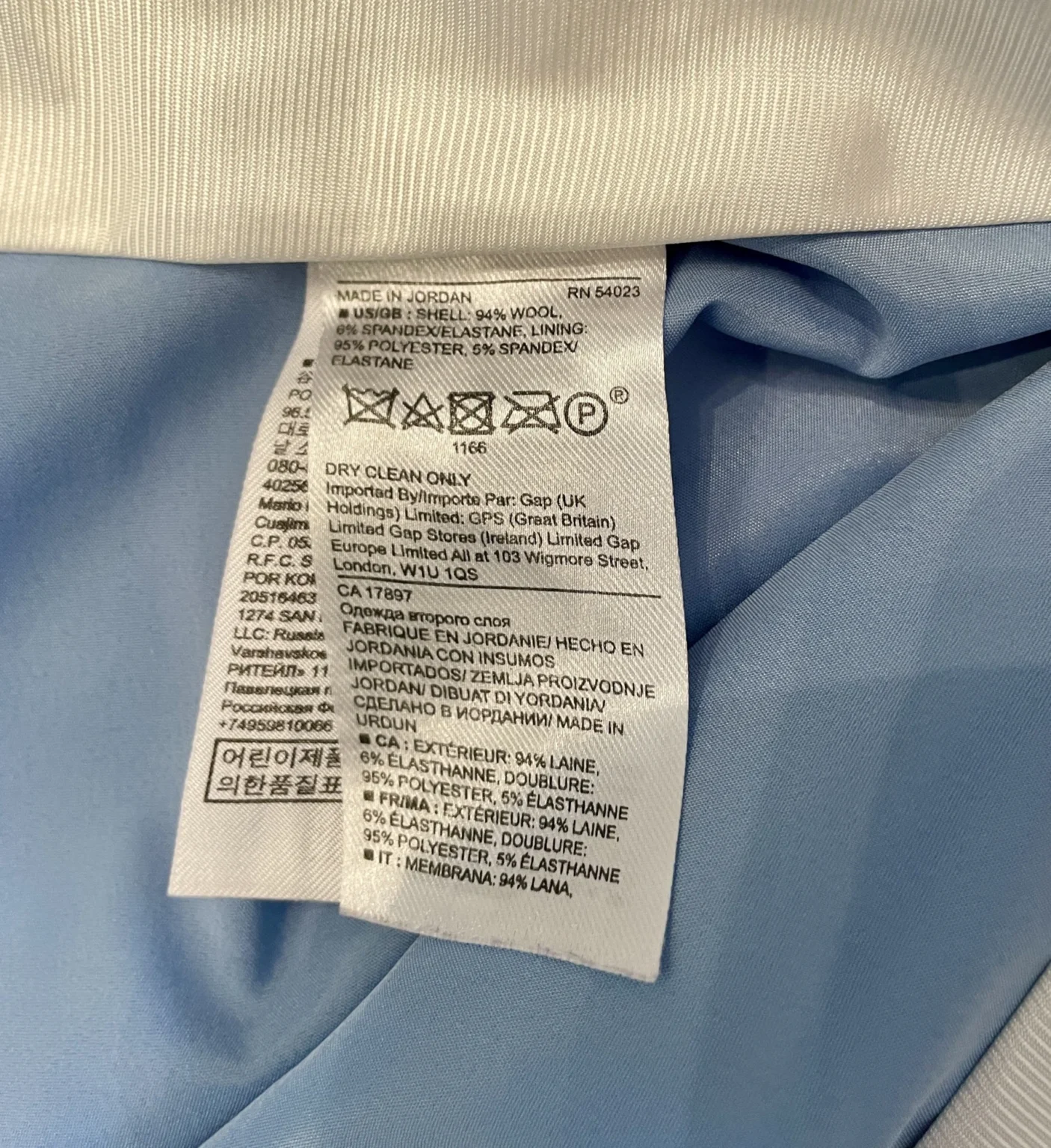 Image for Banana Republic - Pantalon en laine bleu