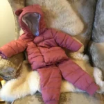 Featured thumbnail for Manteau d’hiver rose brun pour bébé (12-18 fait très petit)