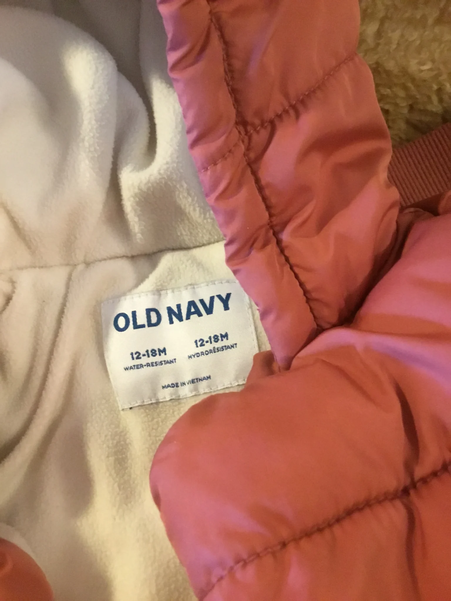 Image for Manteau d’hiver rose brun pour bébé (12-18 fait très petit)