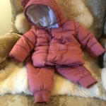 Thumbnail for Manteau d’hiver rose brun pour bébé (12-18 fait très petit)