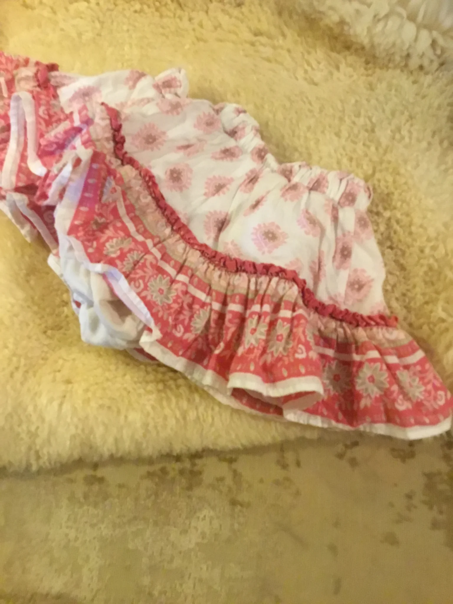 Featured image for Jupe été coton doublée légère rose bébé fille 0-3