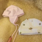 Thumbnail for Cotton toque with ears for newborn baby girls