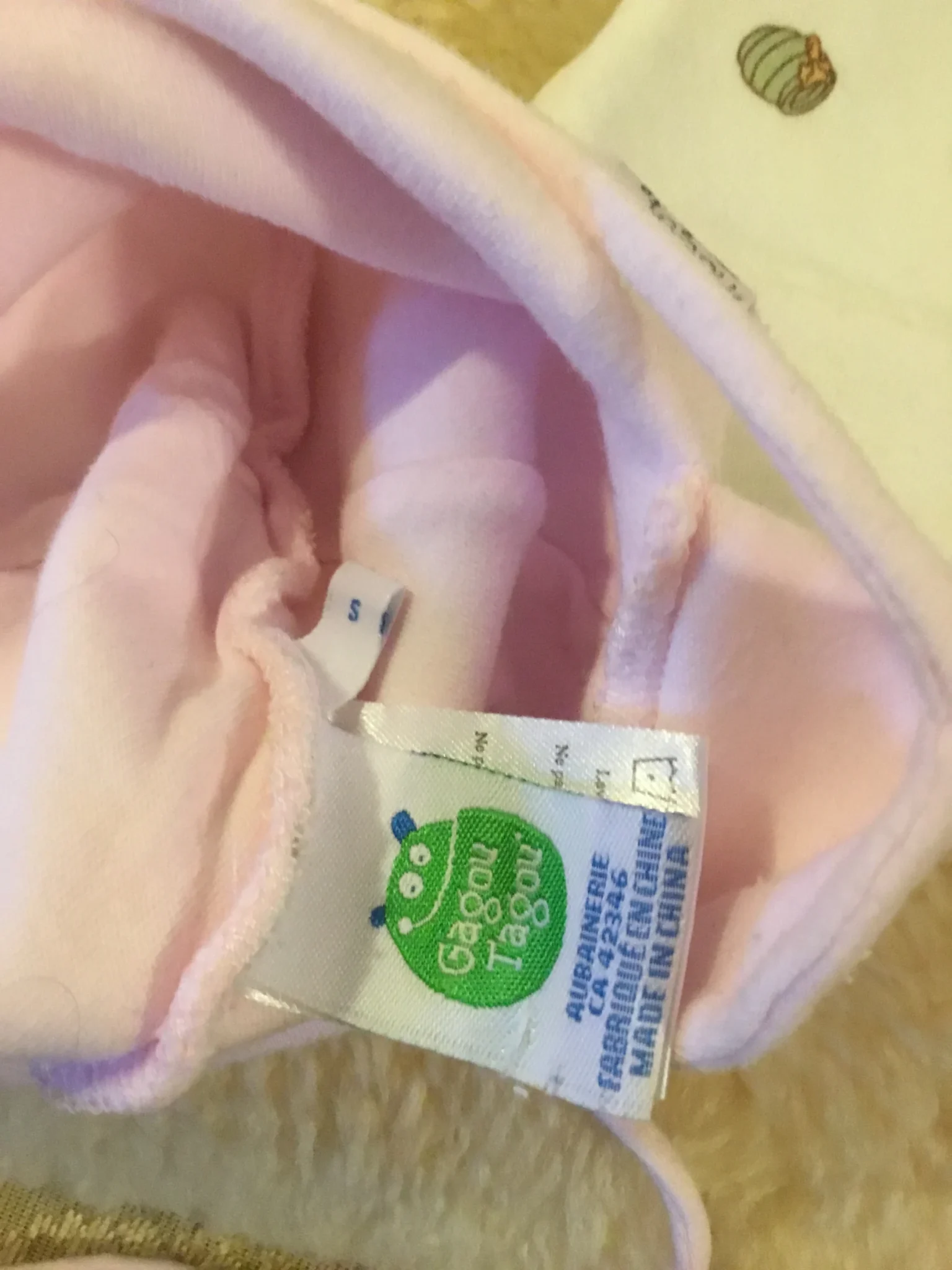 Image for Cotton toque with ears for newborn baby girls