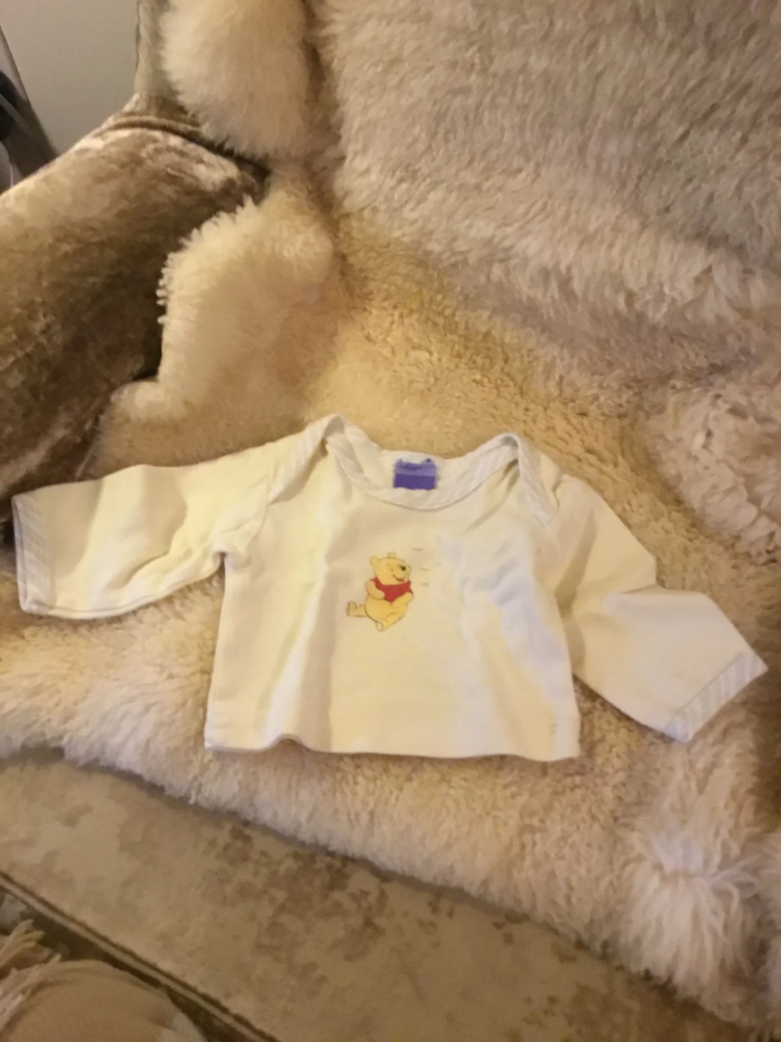 Featured image for Chandail coton ouaté « Winnie l’ourson » bébé unisexe 0-6