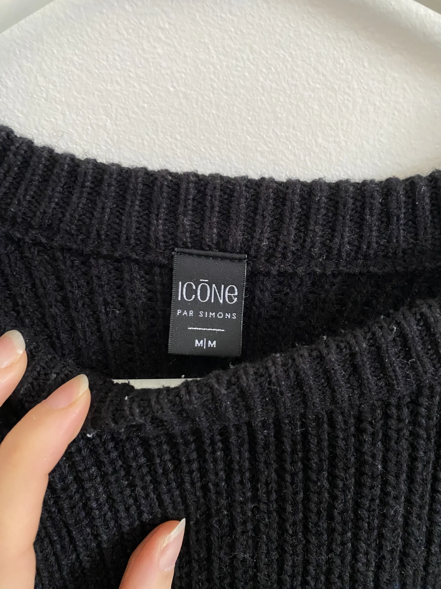 Image for Black knitted jumper