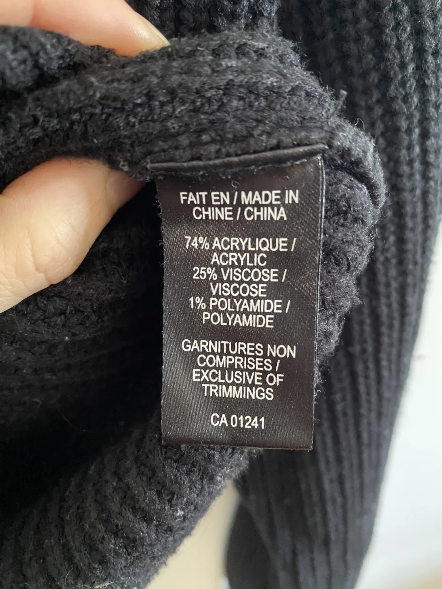 Image for Black knitted jumper
