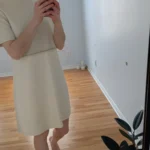 Featured thumbnail for Zara suede and cream leather dress Small