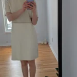Thumbnail for Zara suede and cream leather dress Small