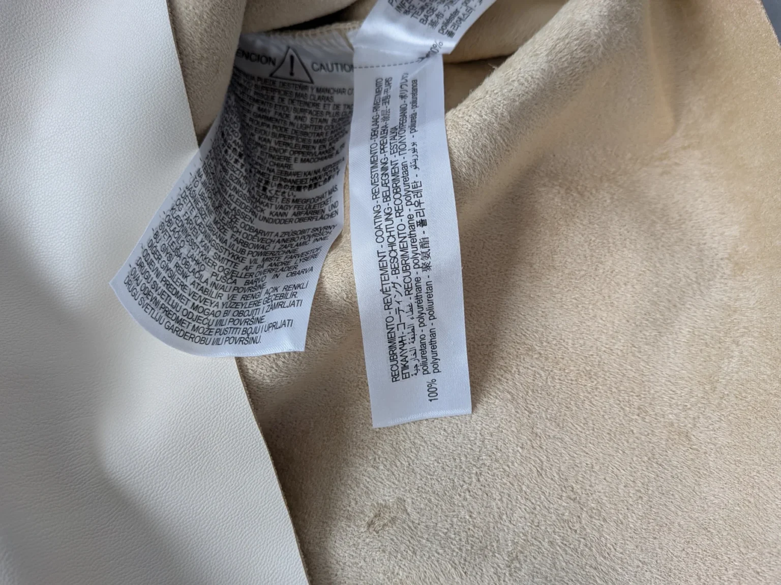 Image for Zara suede and cream leather dress Small