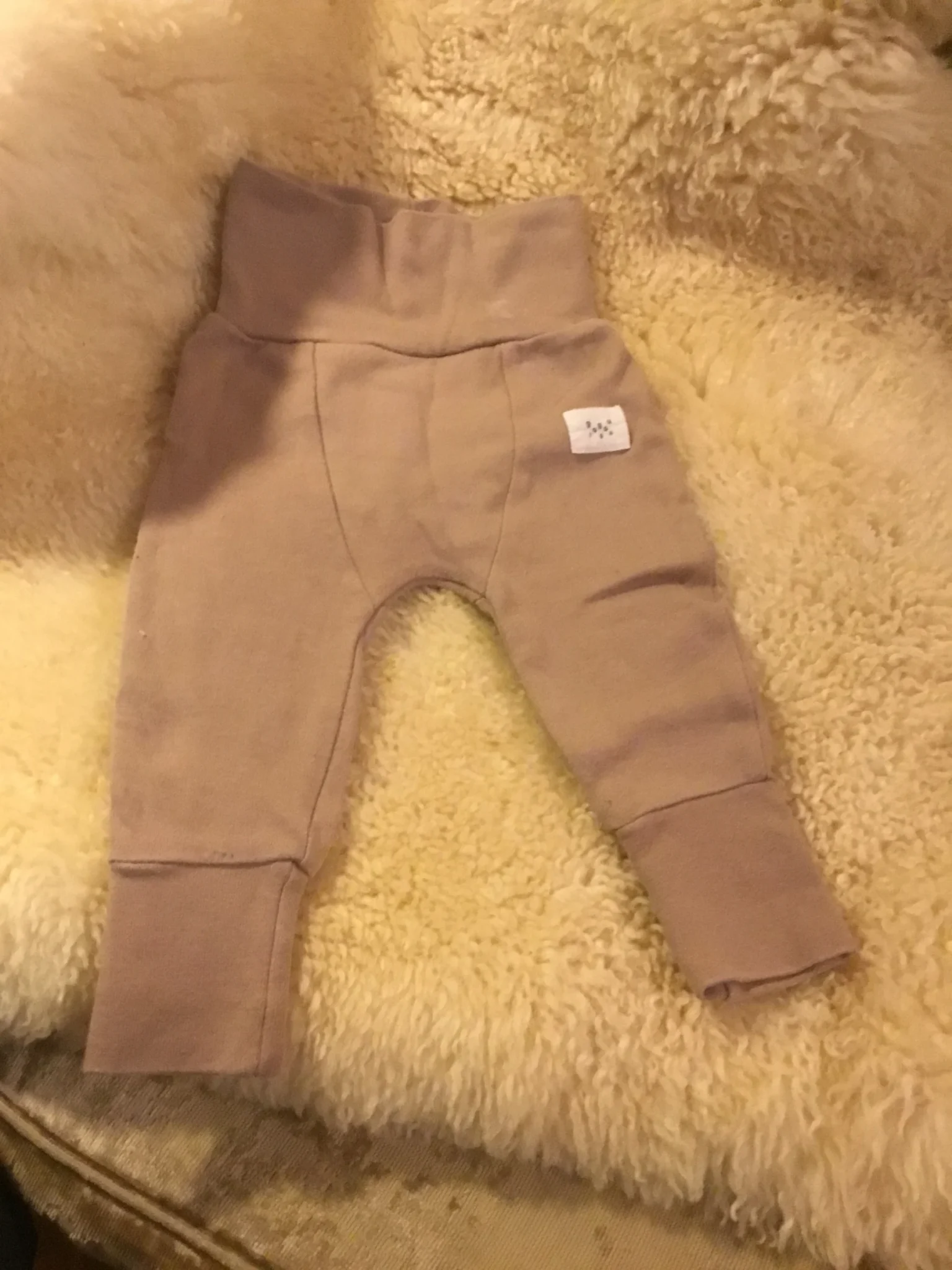 Image for Pantalon leggings taupe coton bio bébé unisexe 3-6