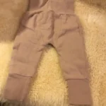 Thumbnail for Pantalon leggings taupe coton bio bébé unisexe 3-6