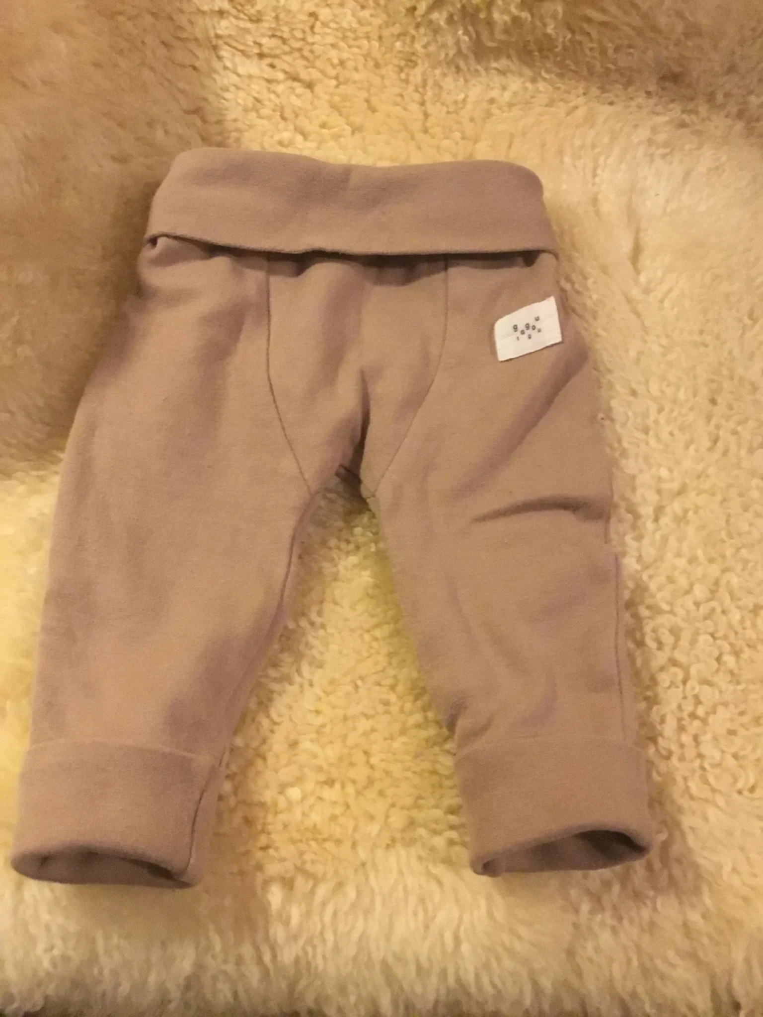 Image for Pantalon leggings taupe coton bio bébé unisexe 3-6