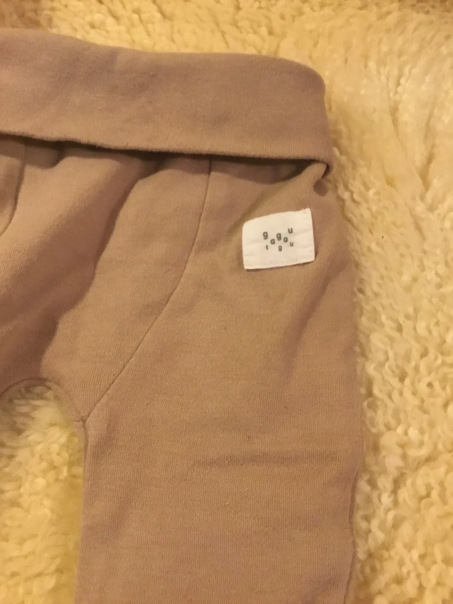 Image for Pantalon leggings taupe coton bio bébé unisexe 3-6