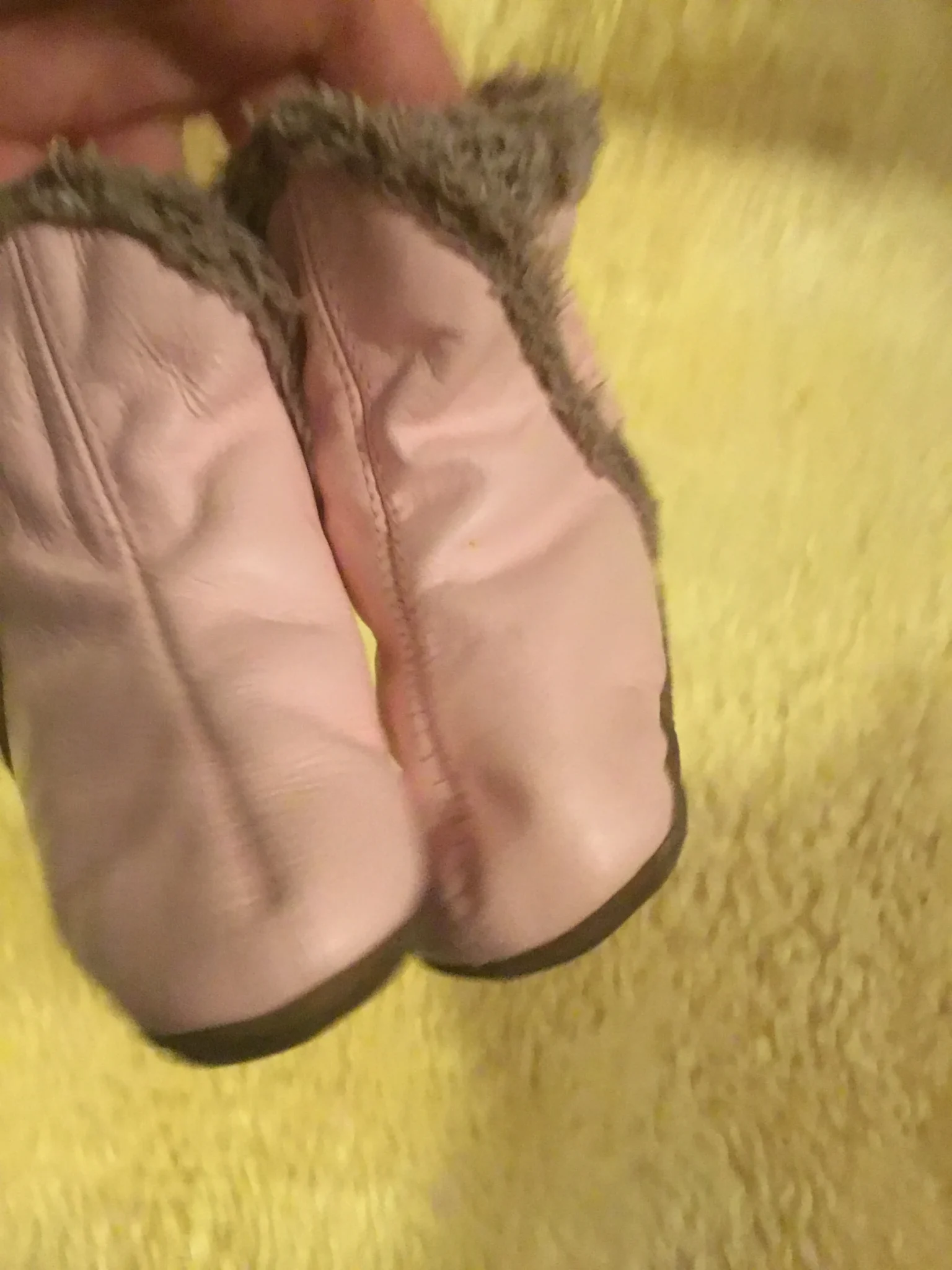 Image for Pantoufles chaussons bottes cuir bébé fille 6-12