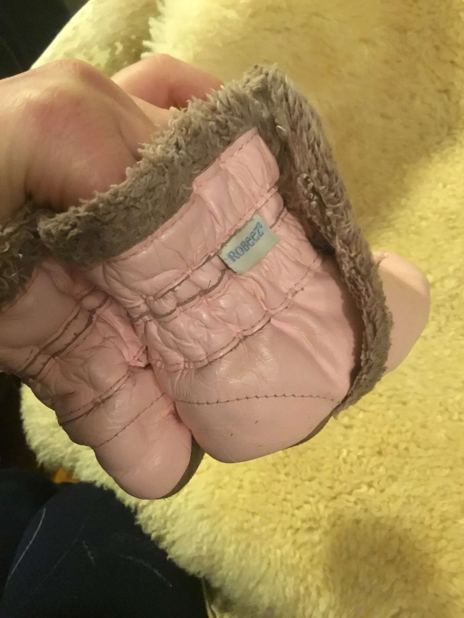 Image for Pantoufles chaussons bottes cuir bébé fille 6-12