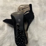 Thumbnail for Stylish unique sandales suede noire