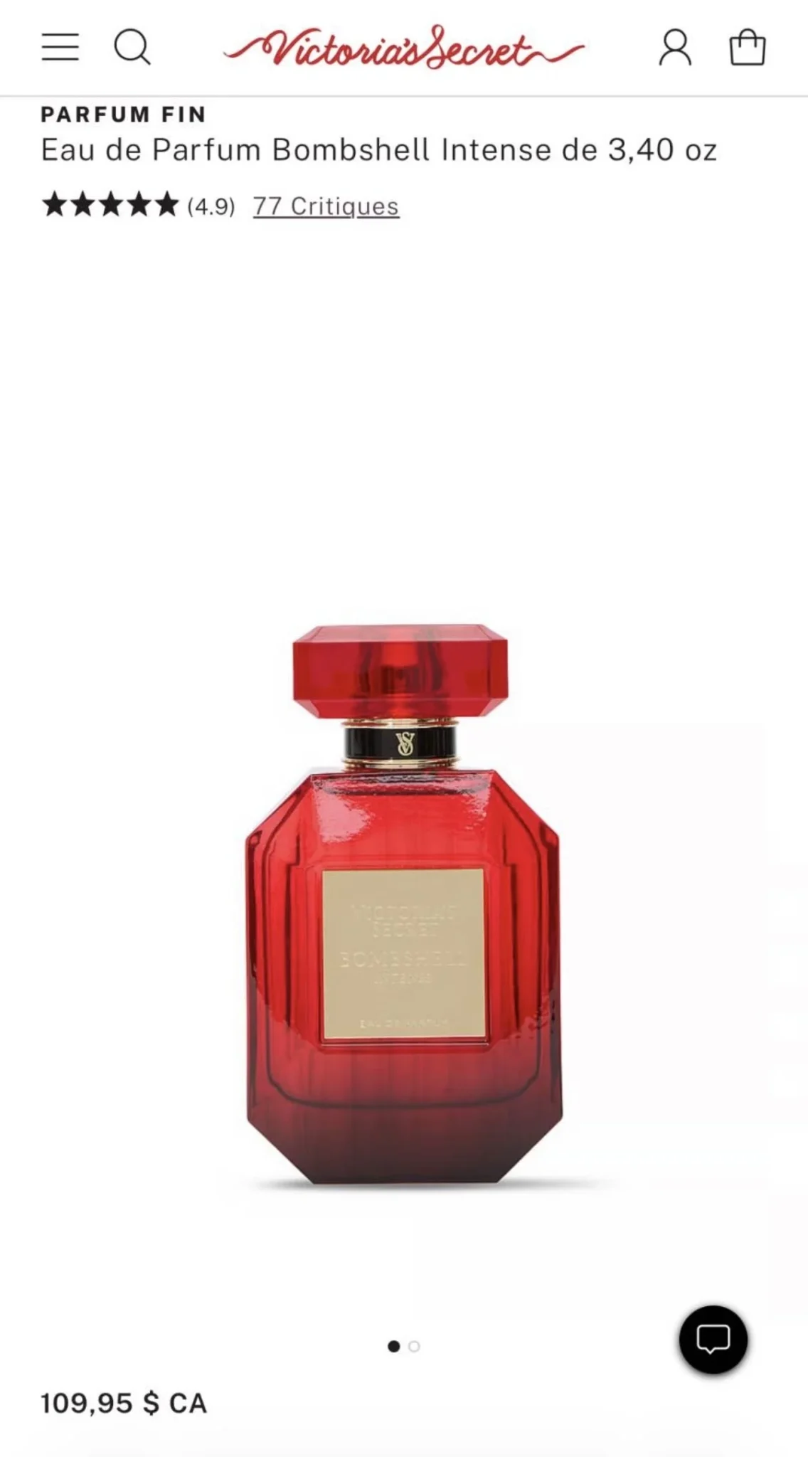 Featured image for Parfum Bombshell intense Victoria Secret