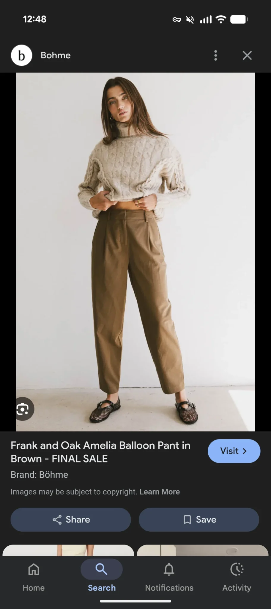 Image for Frank and Oak Amelia Barrel Jeans, size 23