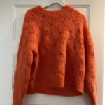 Thumbnail for Orange knitted jumper