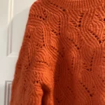 Thumbnail for Orange knitted jumper