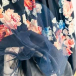 Thumbnail for Long floral skirt with crinoline