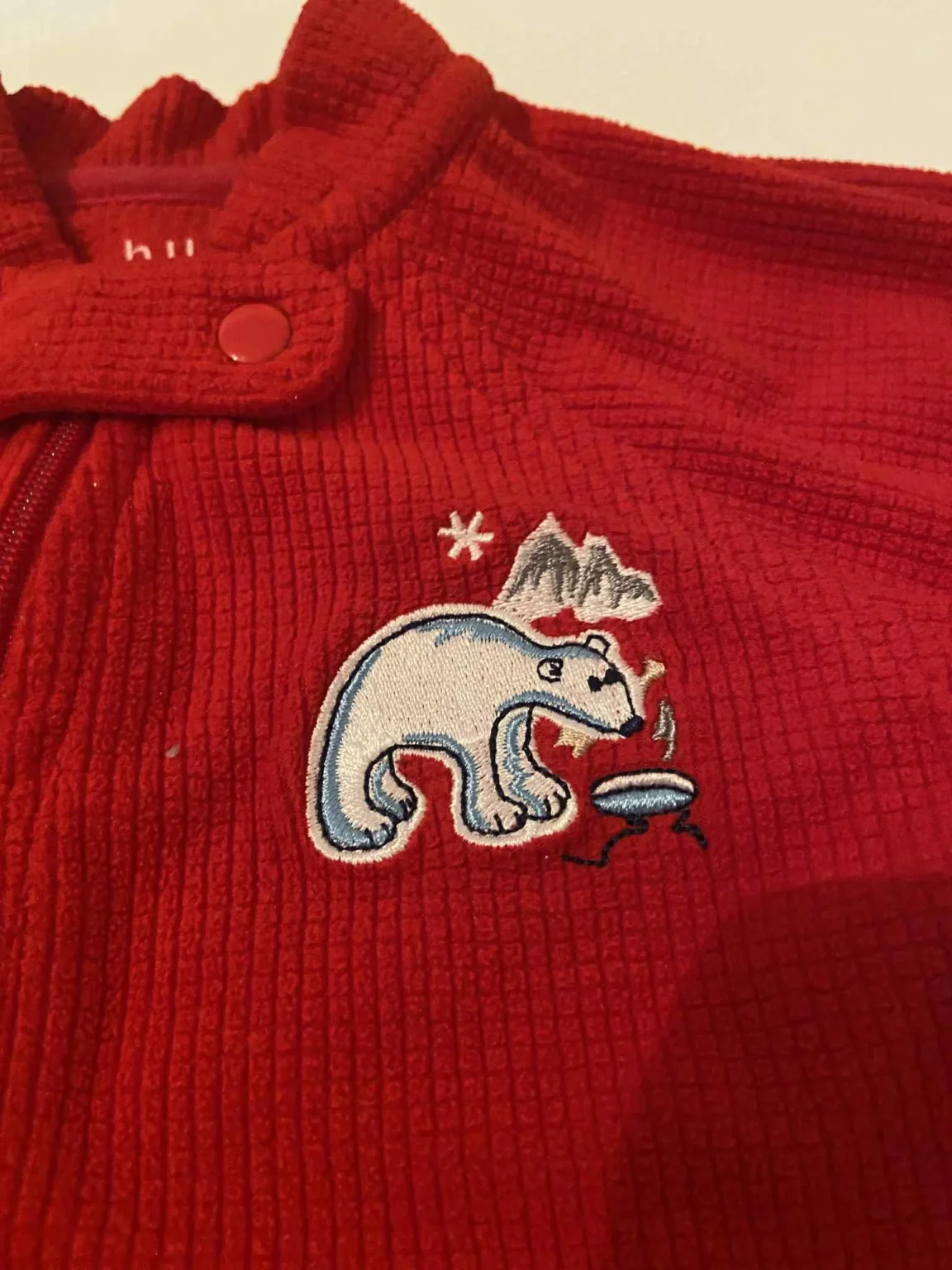 Featured image for Pijama vintage petit ours blanc rouge