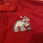 Featured thumbnail for Pijama vintage petit ours blanc rouge