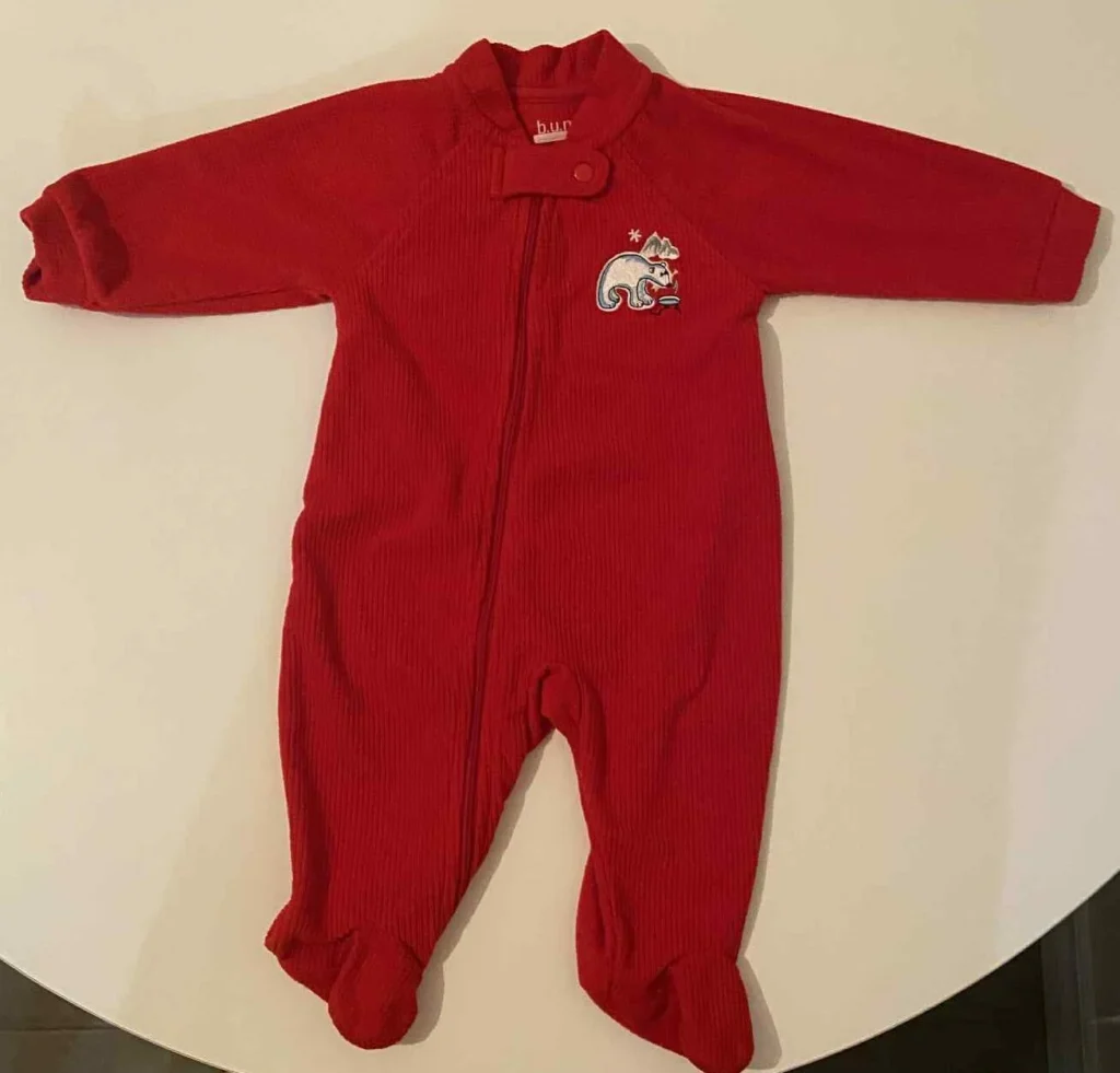 Image for Pijama vintage petit ours blanc rouge