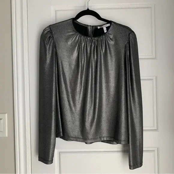 Image for Haut manches longues gris charcoal metallique DEREK LAM