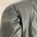 Thumbnail for Manteau court en faux cuir noir
