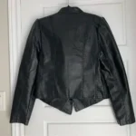 Thumbnail for Manteau court en faux cuir noir