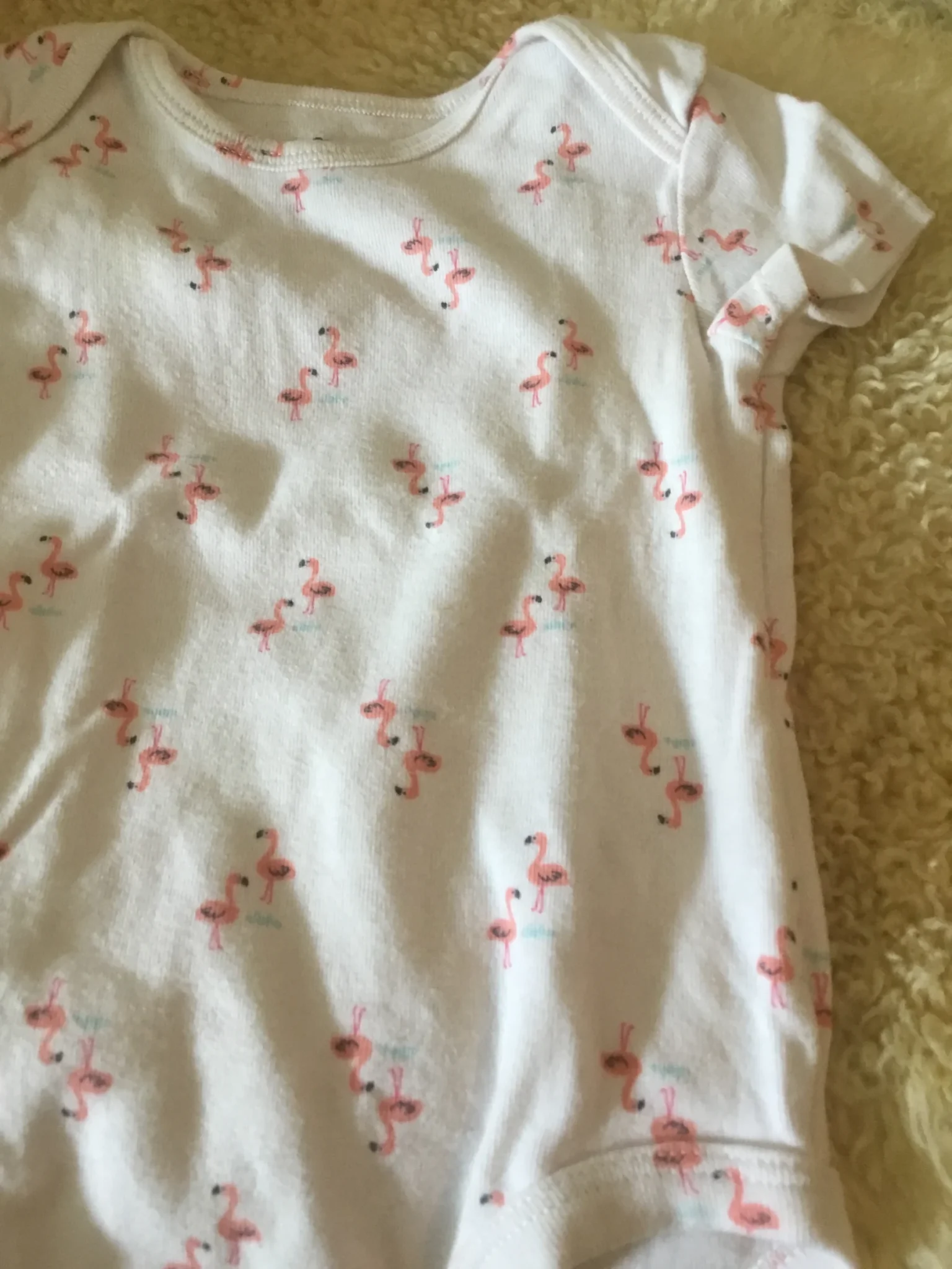 Featured image for Cache couche blanc et corail carter flamands roses bébé fille 6