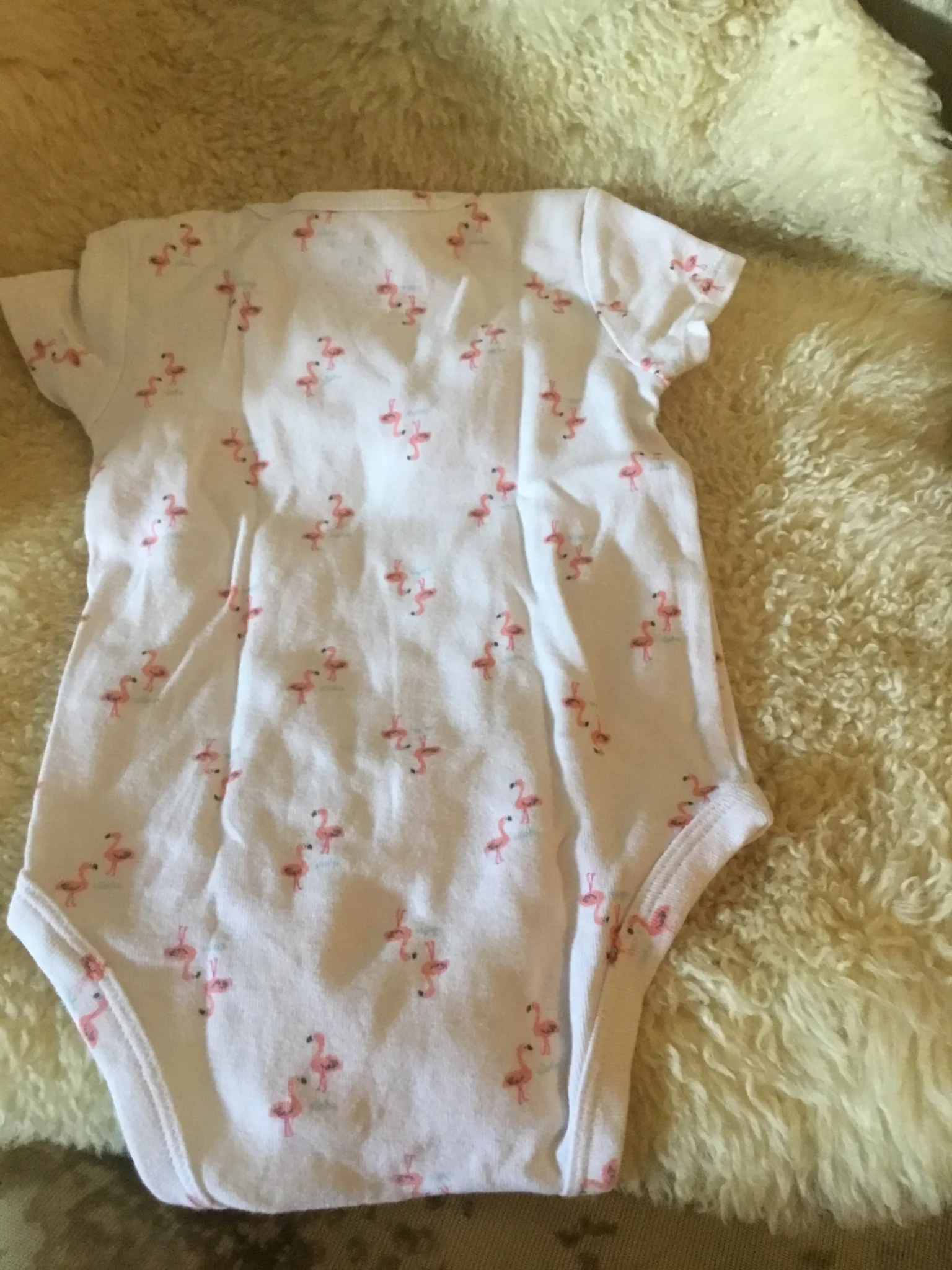 Image for Cache couche blanc et corail carter flamands roses bébé fille 6
