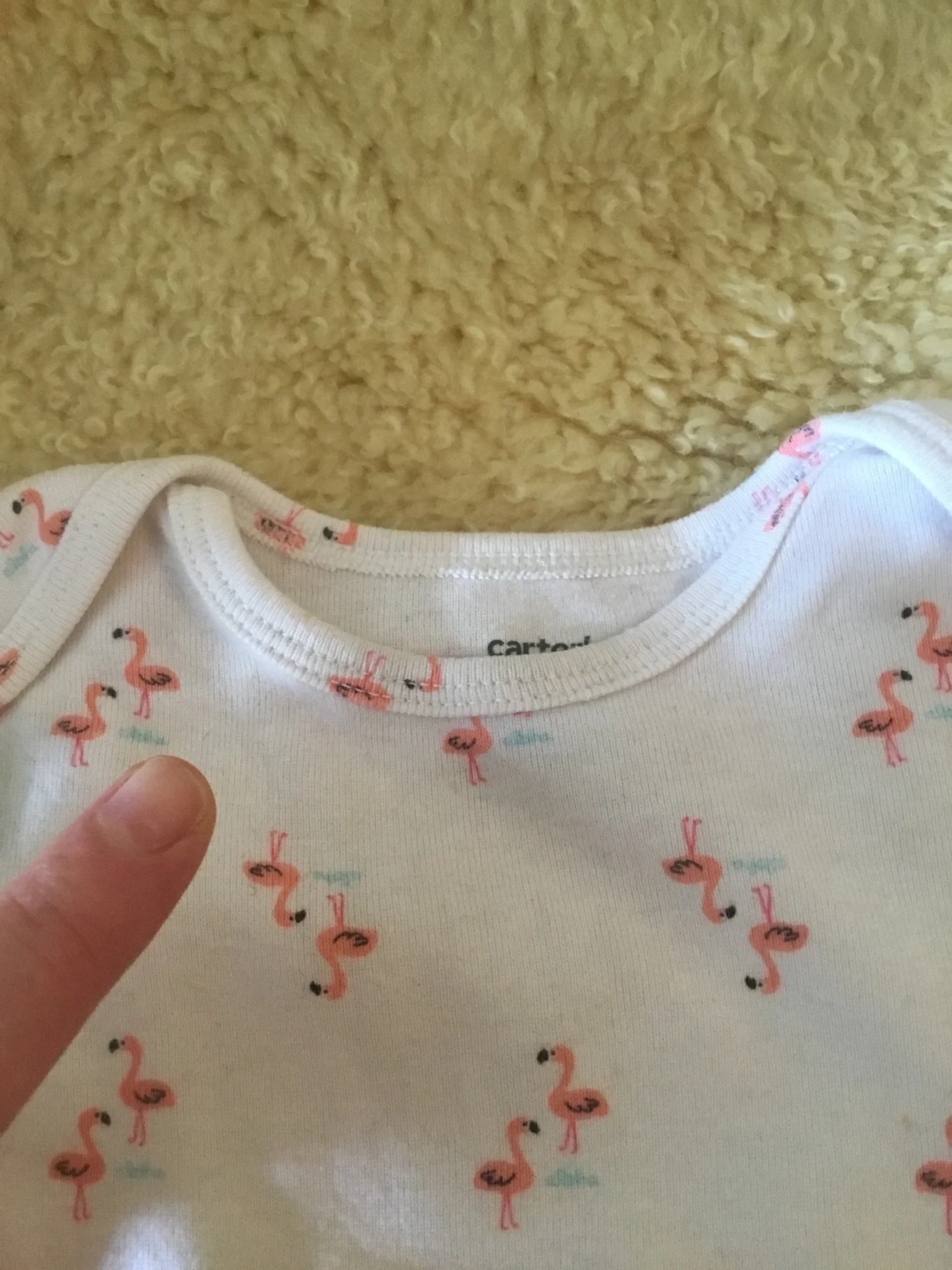 Image for Cache couche blanc et corail carter flamands roses bébé fille 6