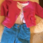 Thumbnail for Cache couche blanc et corail carter flamands roses bébé fille 6