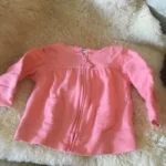 Featured thumbnail for Veste corail zip hoodie capuchon coton ouaté flamands roses bébé fille