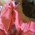 Thumbnail for Veste corail zip hoodie capuchon coton ouaté flamands roses bébé fille