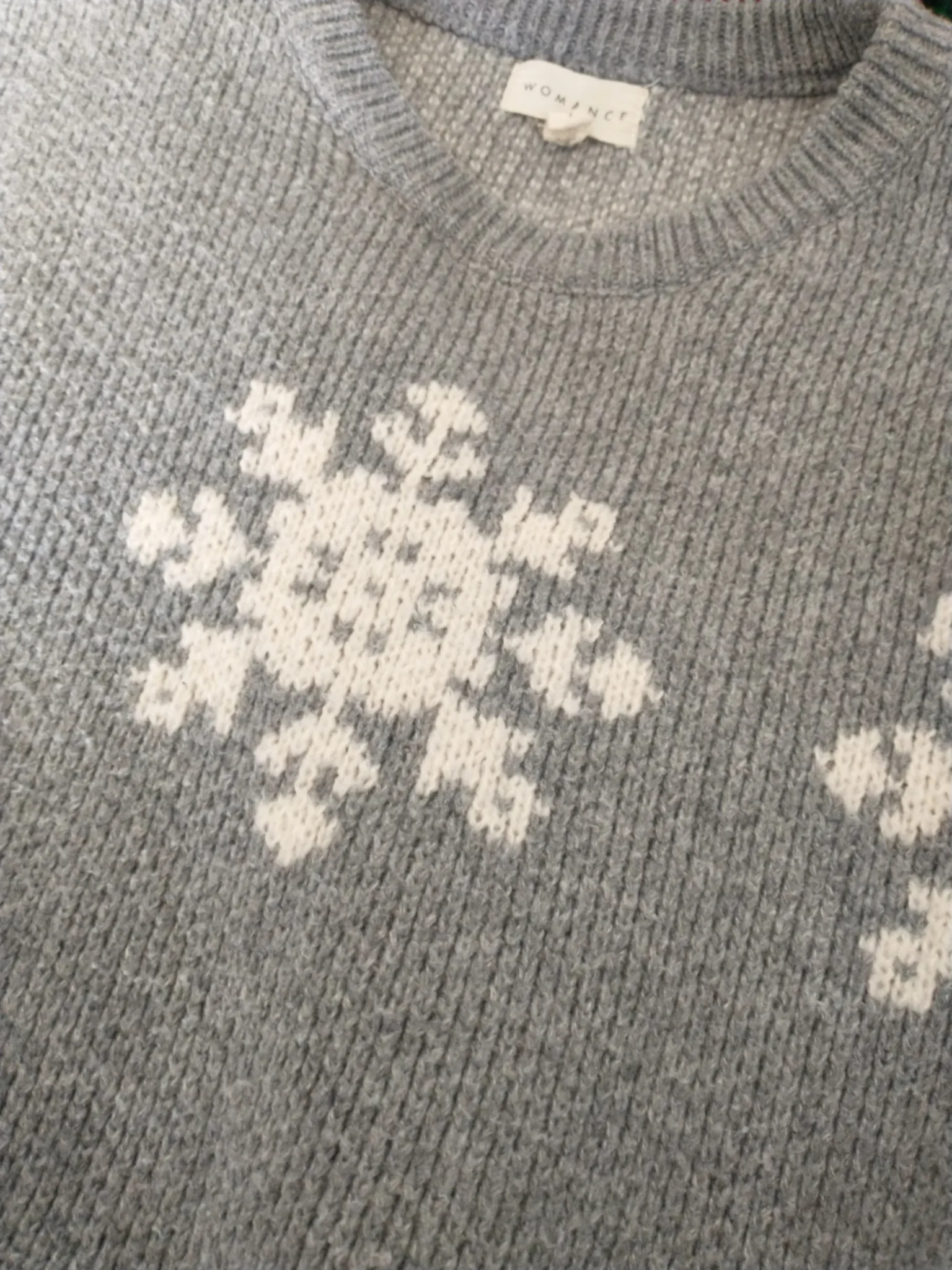 Image for Womance Warm Snowflake Short Sweater