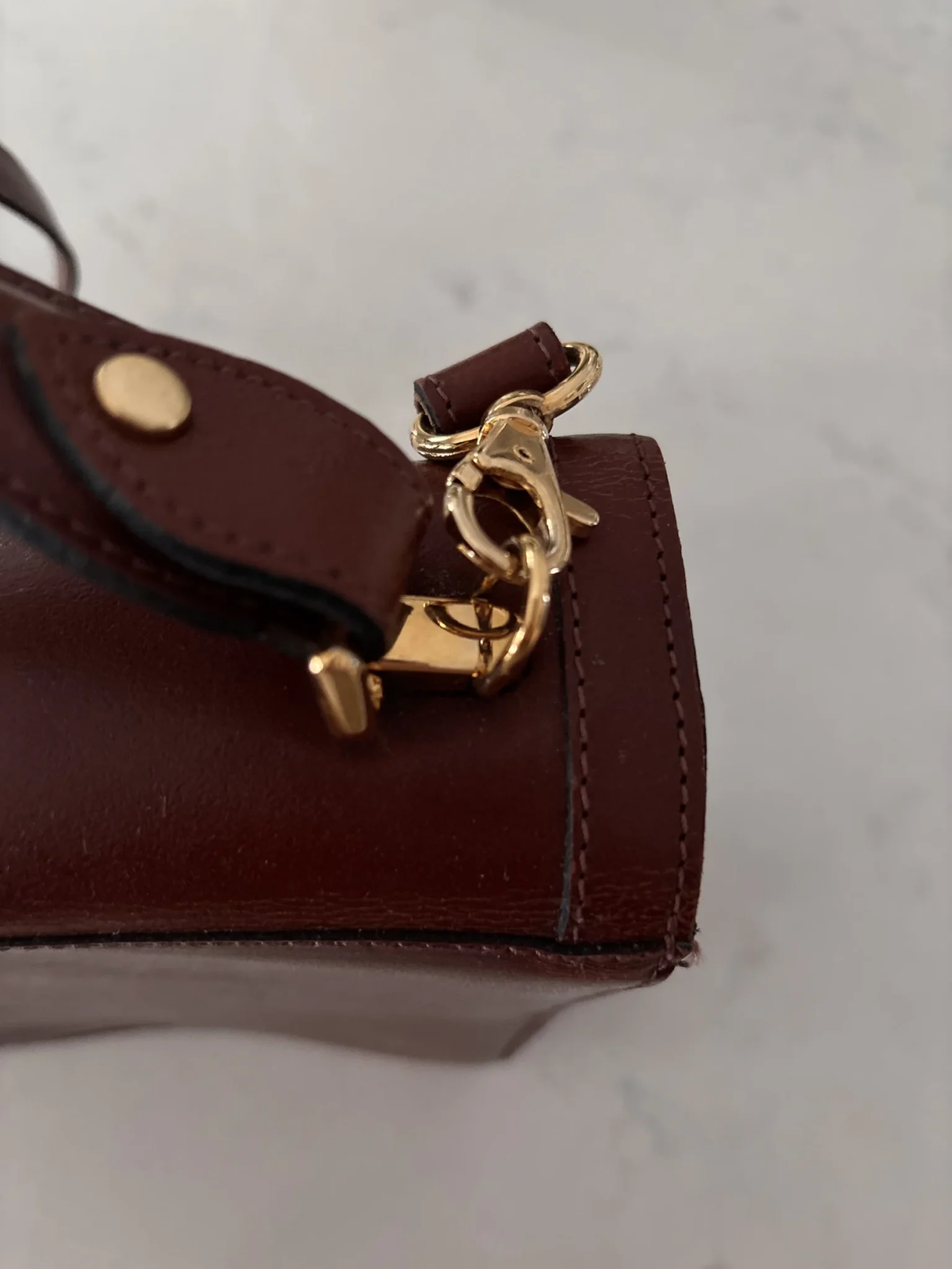 Image for Sac à main cuir Ruby London vintage!